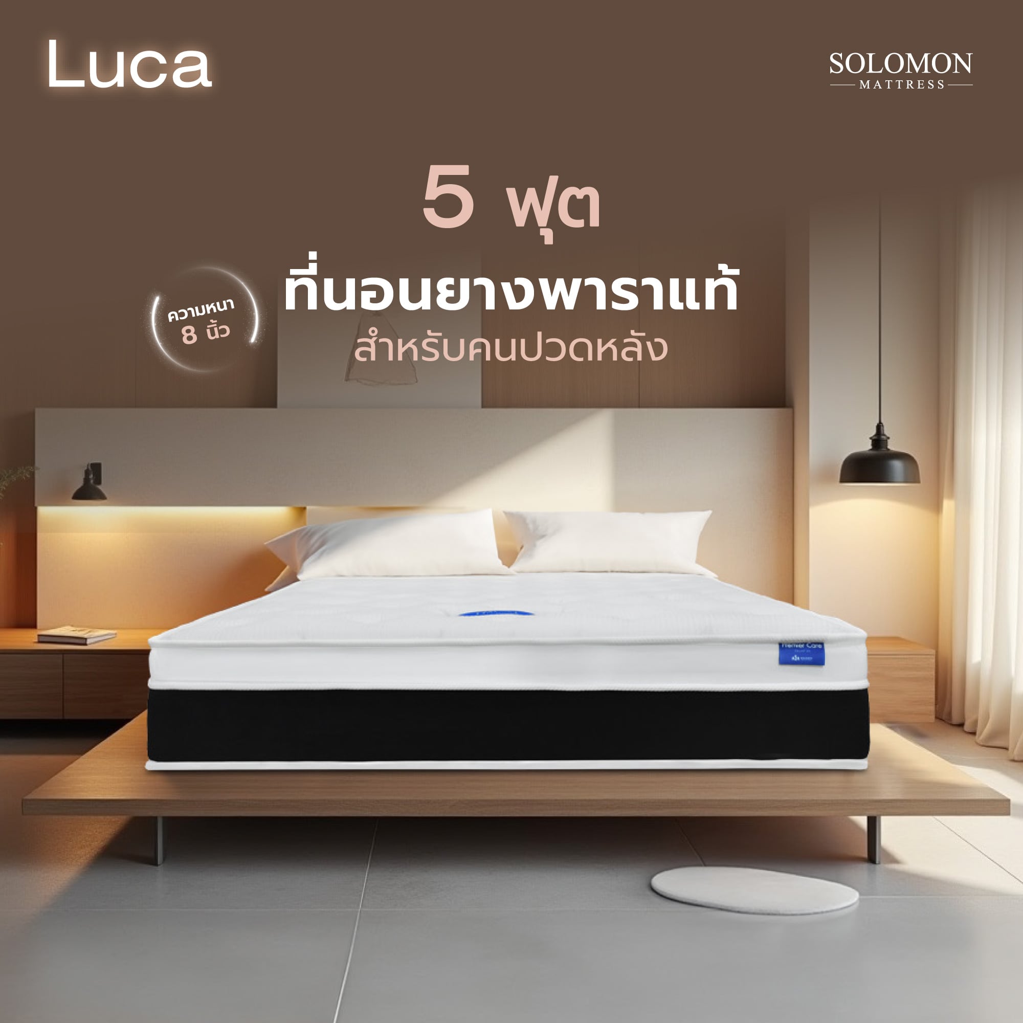 ที่นอน 5 ฟุต SOLOMON รุ่น LUCA หนา 8 นิ้ว_9